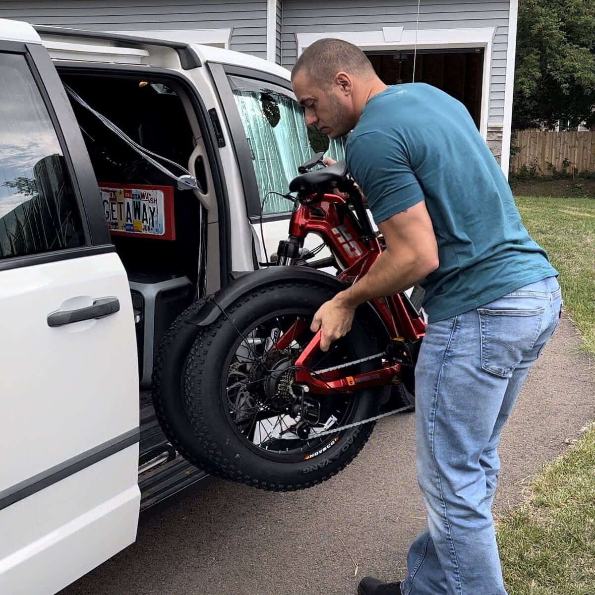 HOVSCO HovBeta 20" Foldable Fat Tire Electric Bike - Green Vista Living