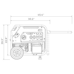FIRMAN Power Equipment Dual Fuel Portable Generator 7125/5700W Electric Start 120/240V