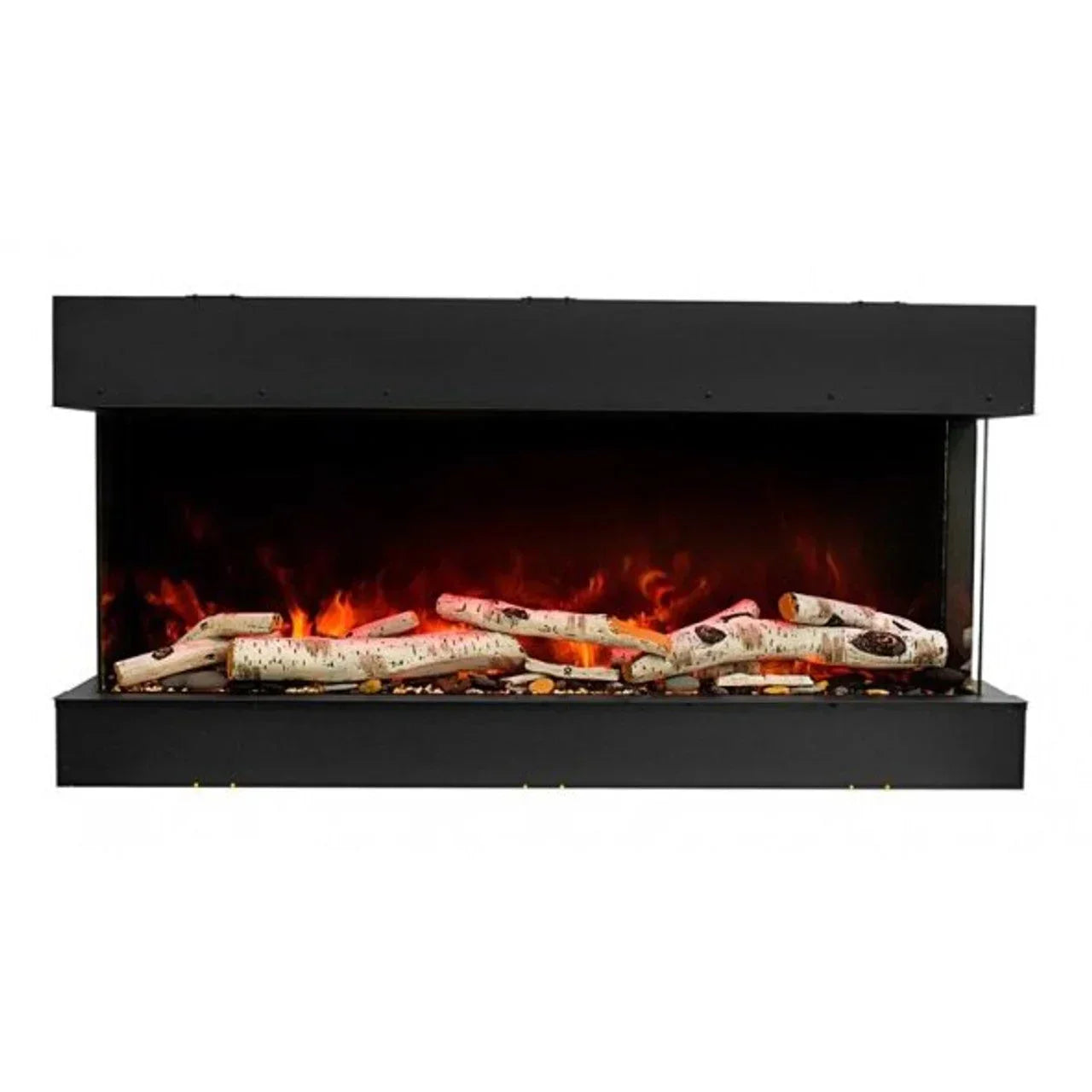 Amantii 50 Inch Tru-View Slim Smart Indoor Outdoor 3 Sided Electric Fireplace - Green Vista Living