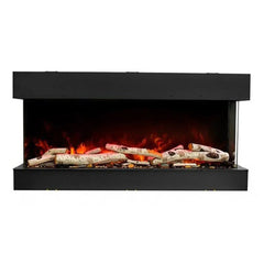 Amantii 50 Inch Tru-View Slim Smart Indoor Outdoor 3 Sided Electric Fireplace - Green Vista Living