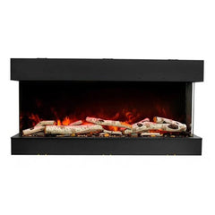Amantii 72 Inch Tru-View Slim Smart Indoor Outdoor 3 Sided Electric Fireplace