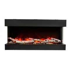 Amantii 50 Inch Tru-View Slim Smart Indoor Outdoor 3 Sided Electric Fireplace - Green Vista Living