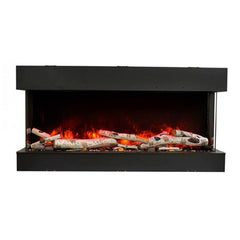 Amantii 72 Inch Tru-View Slim Smart Indoor Outdoor 3 Sided Electric Fireplace