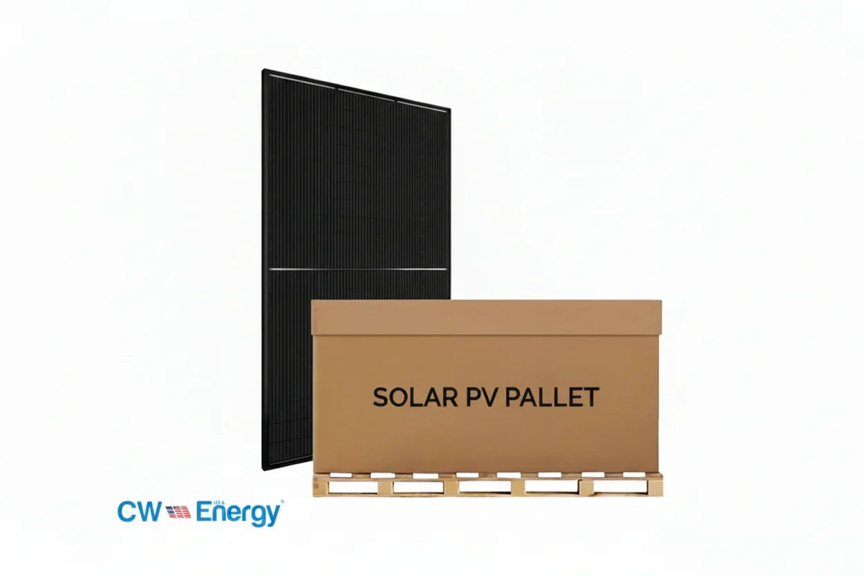 CW Energy 16.9kW Pallet - 545W Bifacial Solar Panels | Up to 710W Bifacial Gain| CWT545-144PMB10 | Full Pallet (31) (Black) - Green Vista Living