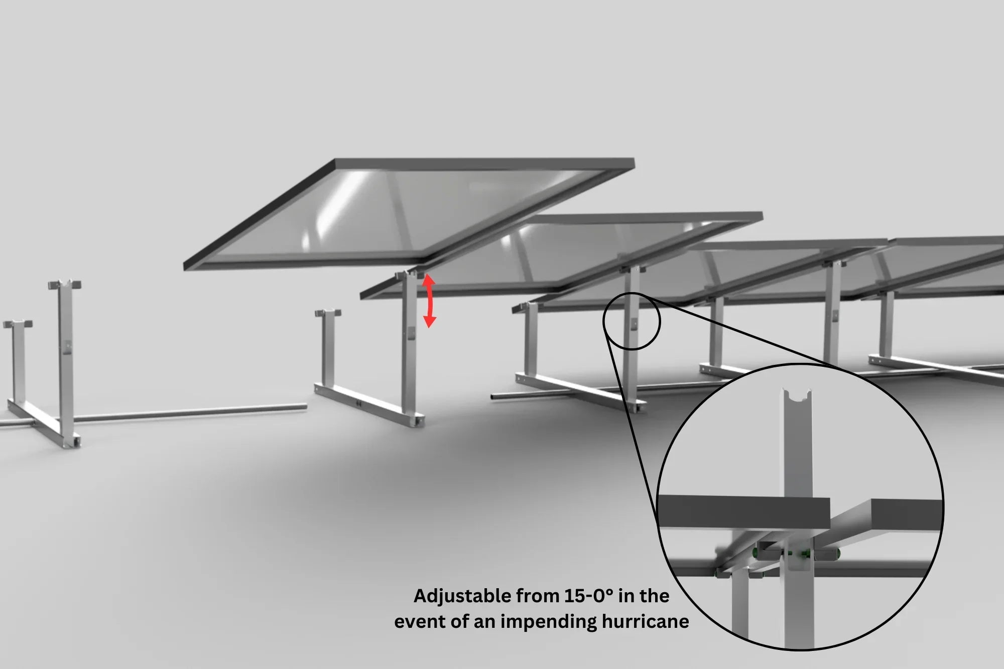 IntegraRack IR-15 Solar Panel Ground Mount | 15 Degree Angle | Aircraft Grade Aluminum IntegraRack