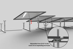 IntegraRack IR-15 Solar Panel Ground Mount | 15 Degree Angle | Aircraft Grade Aluminum IntegraRack
