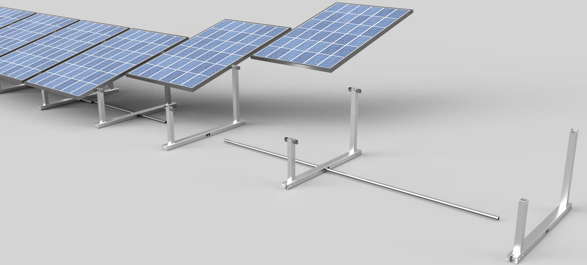 IntegraRack IR-15 Solar Panel Ground Mount | 15 Degree Angle | Aircraft Grade Aluminum IntegraRack