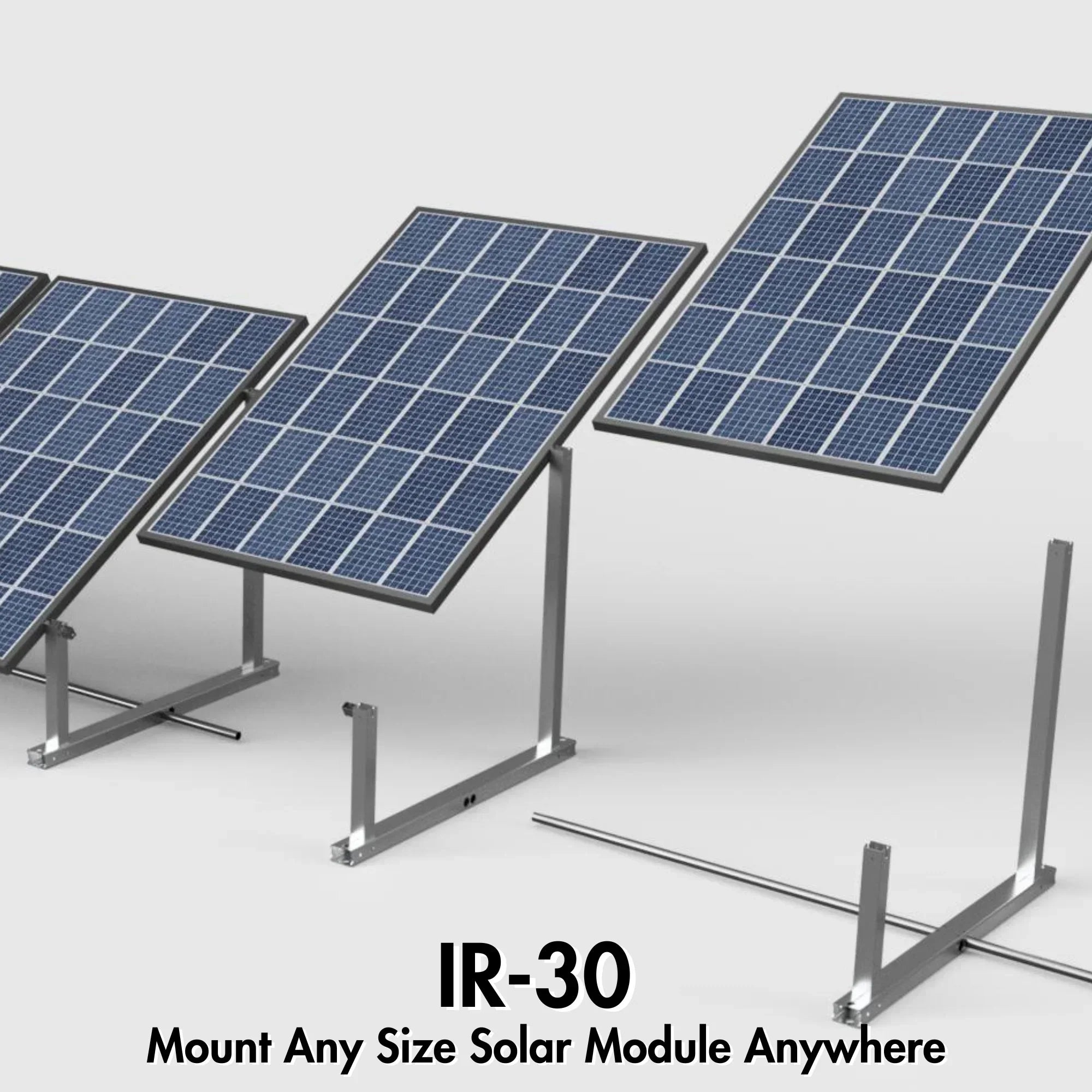 IntegraRack IR-30 Solar Panel Ground Mount | 30 Degree Angle | Aircraft Grade Aluminum IntegraRack