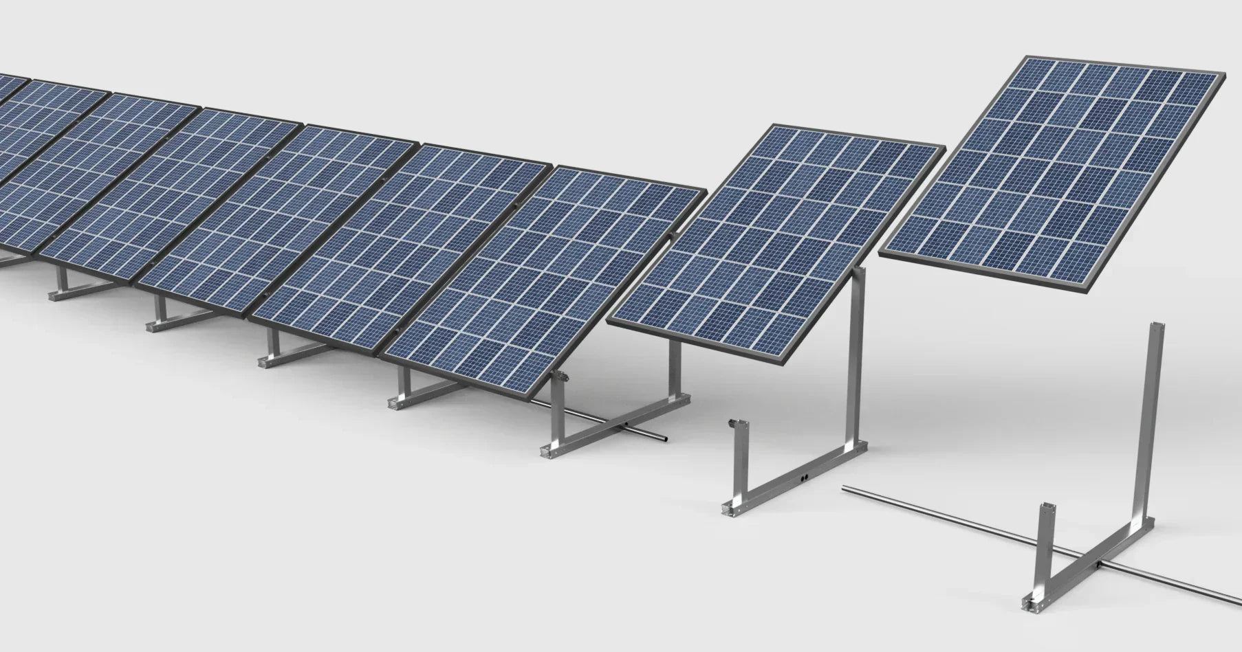 IntegraRack IR-30 Solar Panel Ground Mount | 30 Degree Angle | Aircraft Grade Aluminum IntegraRack
