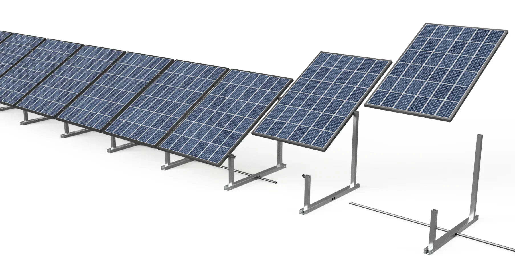 IntegraRack IR-30 Solar Panel Ground Mount | 30 Degree Angle | Aircraft Grade Aluminum IntegraRack