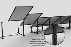 IntegraRack IR-40FSAC Solar Panel Ground Mount | 15-40 Degree Angle | Black High-Strength Composite - Green Vista Living