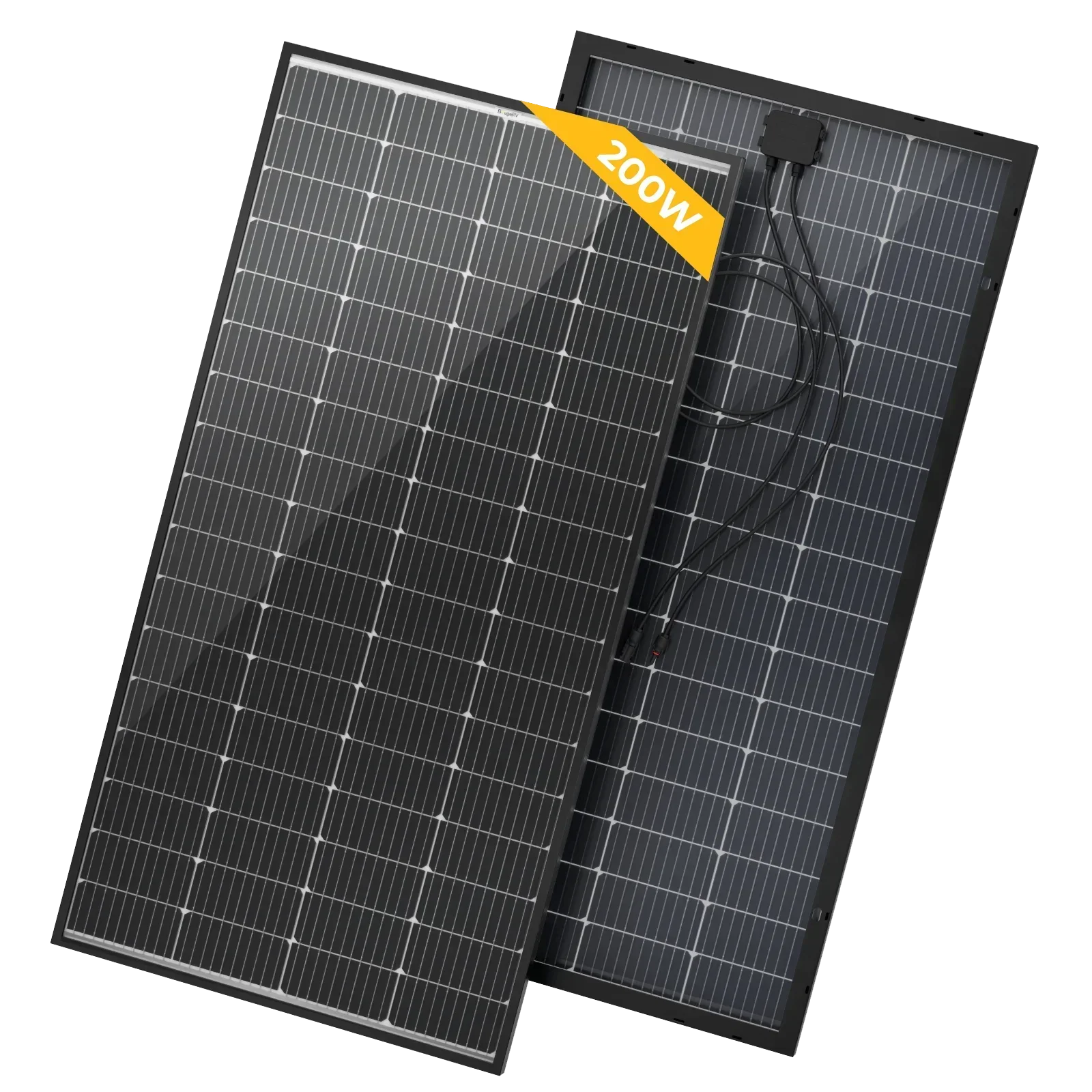 BougeRV 200 Watt Rigid Bifacial 10BB Mono Solar Panel - Green Vista Living
