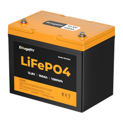 BougeRV 12V 1280Wh/100Ah LiFePO4 Battery BougeRV