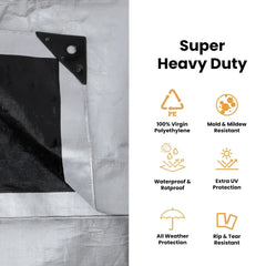 50' x 100' Super Heavy Duty Poly Tarp - Green Vista Living