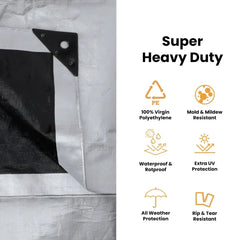 30’ x 50’ Super Heavy Duty Poly Tarp - Green Vista Living
