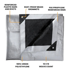 30’ x 50’ Super Heavy Duty Poly Tarp - Green Vista Living