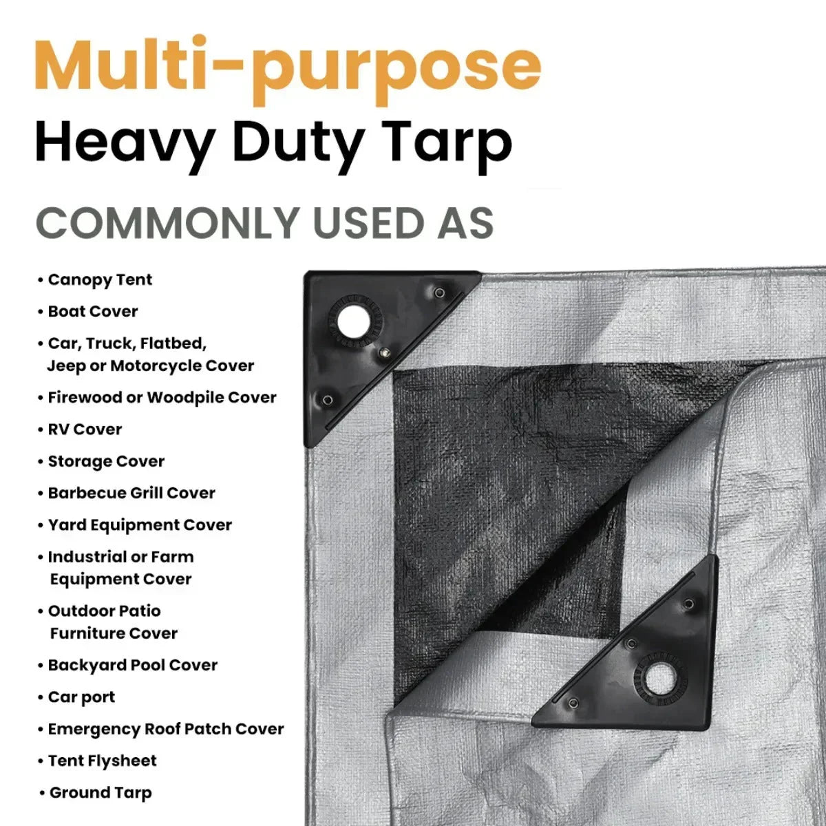 30’ x 50’ Super Heavy Duty Poly Tarp - Green Vista Living