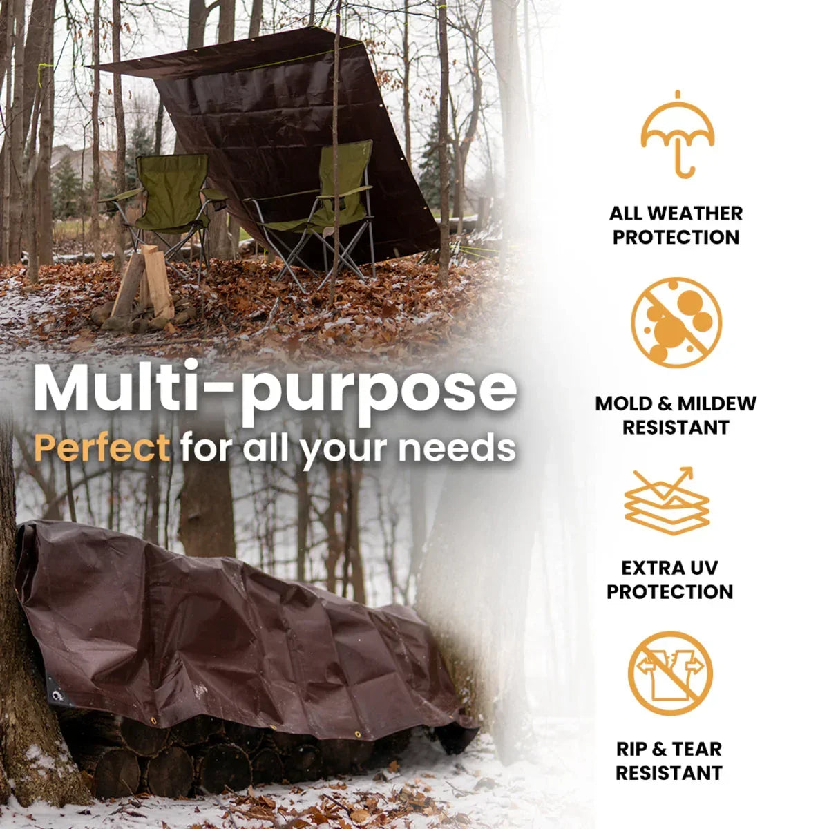 30’ x 50’ Super Heavy Duty Poly Tarp - Green Vista Living