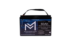 Monster Marine Lithium 60Ah deep cycle marine battery, 36V, black with blue label, top handle