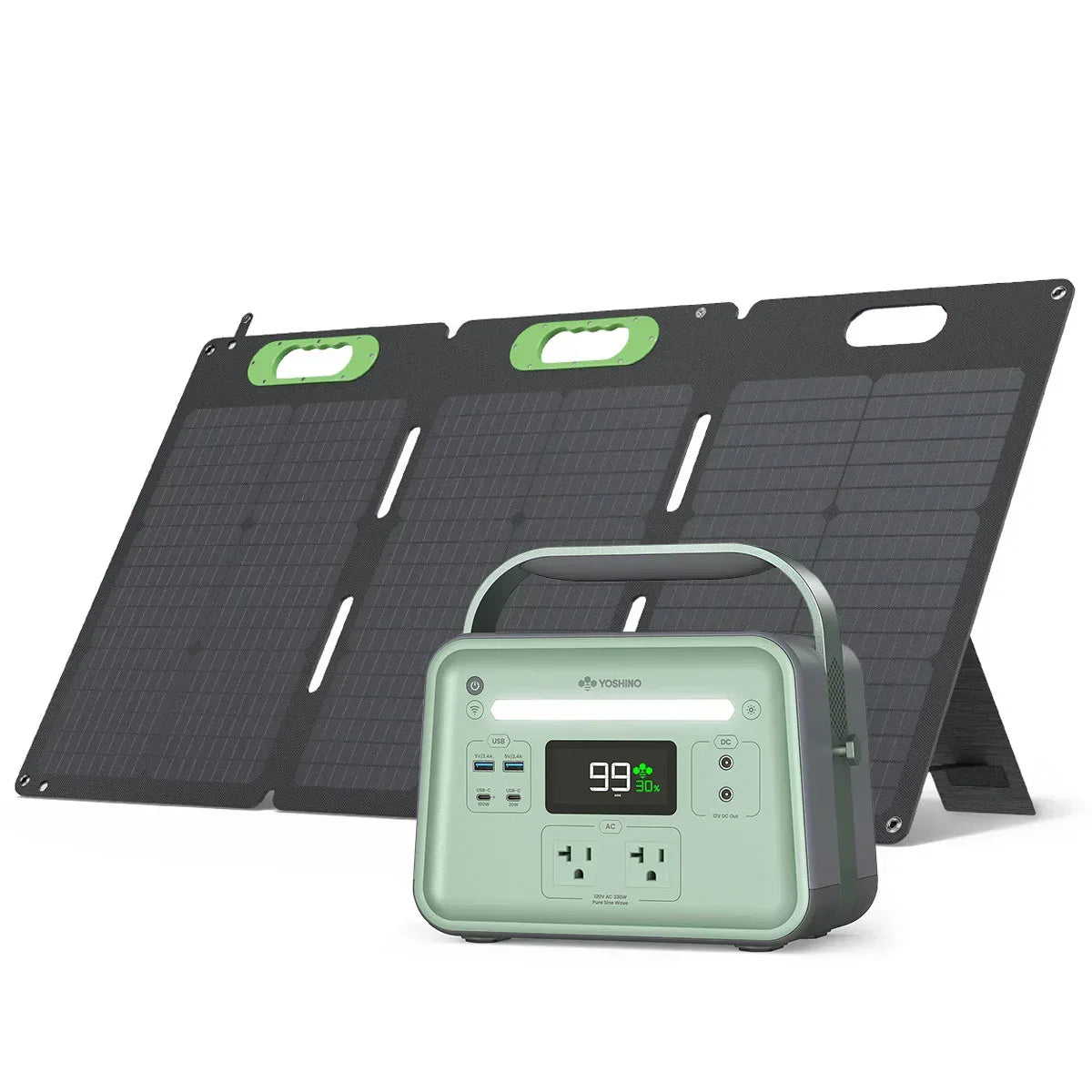 Yoshino B330 Power Station with SP100 Solar Panel - Green Vista Living