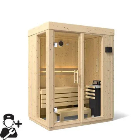 Kohler C1 - Indoor Sauna Kit Scandinavian Spruce, Up to 5 Persons - Green Vista Living