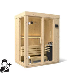 Kohler C1 - Indoor Sauna Kit Scandinavian Spruce, Up to 5 Persons