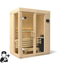 Kohler C1 - Indoor Sauna Kit Scandinavian Spruce, Up to 5 Persons