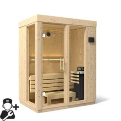 Kohler C1 - Indoor Sauna Kit Scandinavian Spruce, Up to 5 Persons - Green Vista Living