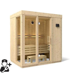 Kohler C1 - Indoor Sauna Kit Scandinavian Spruce, Up to 5 Persons - Green Vista Living