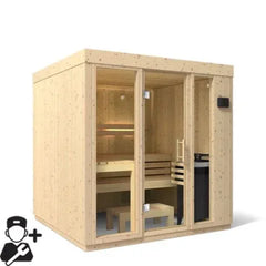 Kohler C1 - Indoor Sauna Kit Scandinavian Spruce, Up to 5 Persons - Green Vista Living