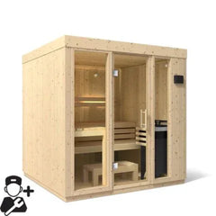 Kohler C1 - Indoor Sauna Kit Scandinavian Spruce, Up to 5 Persons - Green Vista Living