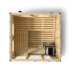 Kohler C1 - Indoor Sauna Kit Scandinavian Spruce, Up to 5 Persons - Green Vista Living