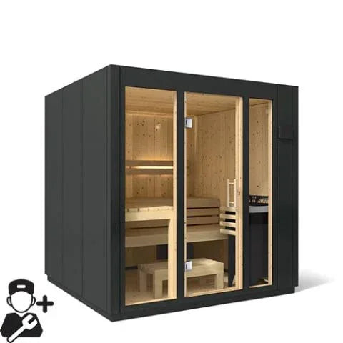 Kohler C1 - Indoor Sauna Kit Graphite Grey, Up to 5 Persons - Green Vista Living