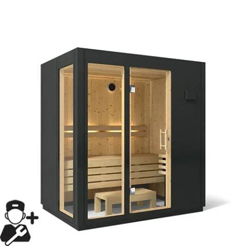 Kohler C1 - Indoor Sauna Kit Graphite Grey, Up to 5 Persons - Green Vista Living