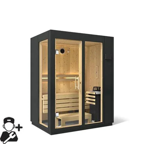 Kohler C1 - Indoor Sauna Kit Graphite Grey, Up to 5 Persons - Green Vista Living