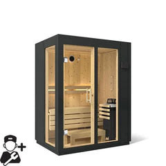Kohler C1 - Indoor Sauna Kit Graphite Grey, Up to 5 Persons