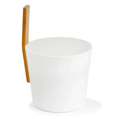 KOLO Sauna Bucket 3 with straight handle, Bamboo/Aluminum, 1Gal - Green Vista Living