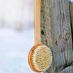 KOLO Sauna Bath Brush Bambu 2 with Handle, Natural Bamboo - Green Vista Living