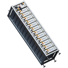 Sol-Ark L3-HV 60kWh high voltage modular battery system with metal frame and connectors
