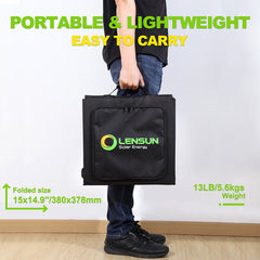 LensunSolar 200W 12V Solar Blanket for 12V Battery or Power Station