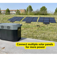 LensunSolar 200W 12V Solar Blanket for 12V Battery or Power Station