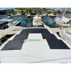 Lensun 130W Full Black Flexible Solar Panel, 25.8% Back Contact Solar Cell