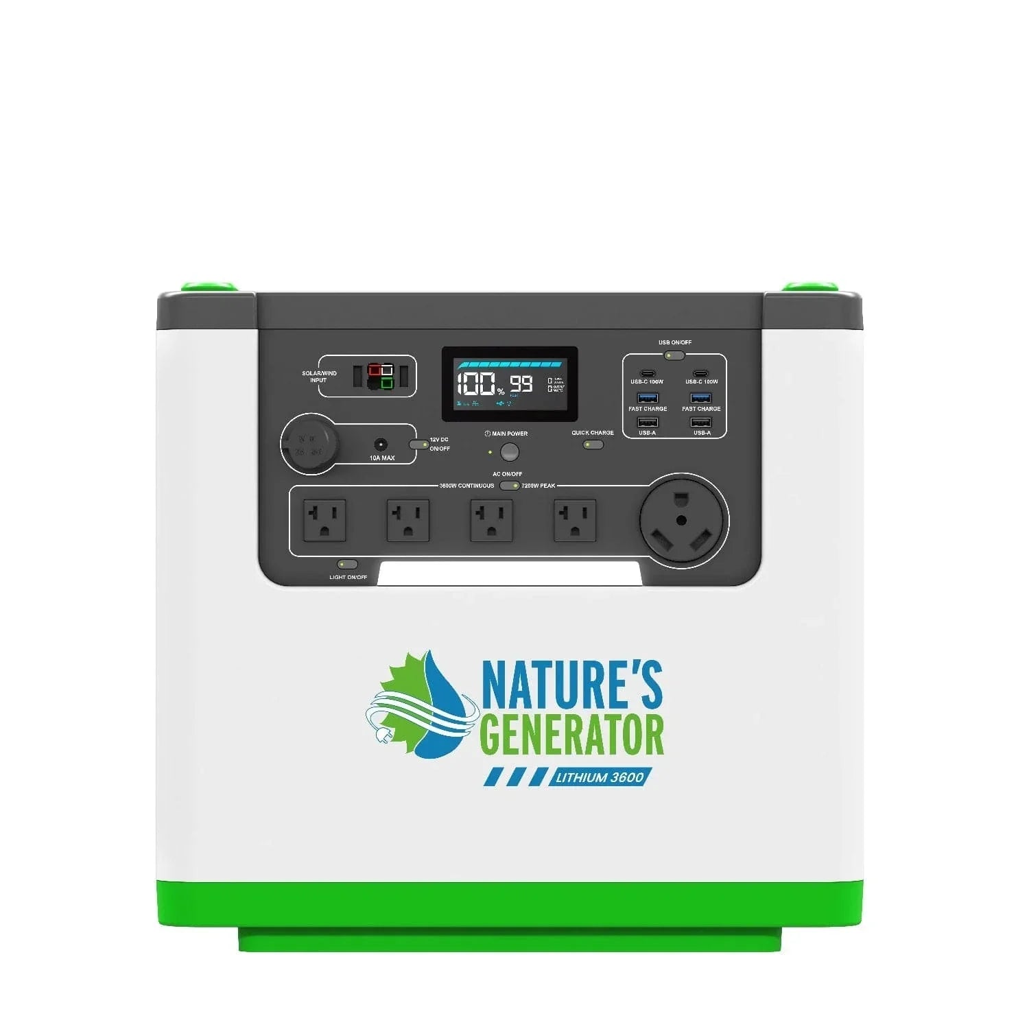 Nature's Generator Lithium 3600 Solar Generator - Green Vista Living