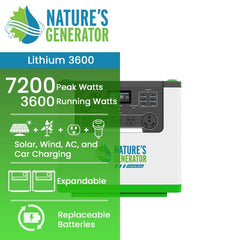Nature's Generator Lithium 3600 Power Station - Green Vista Living