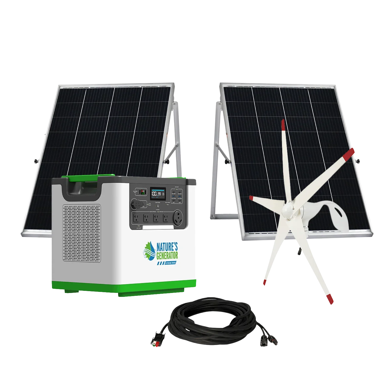 Nature's Generator Lithium 3600 Solar and Wind Generator - Green Vista Living