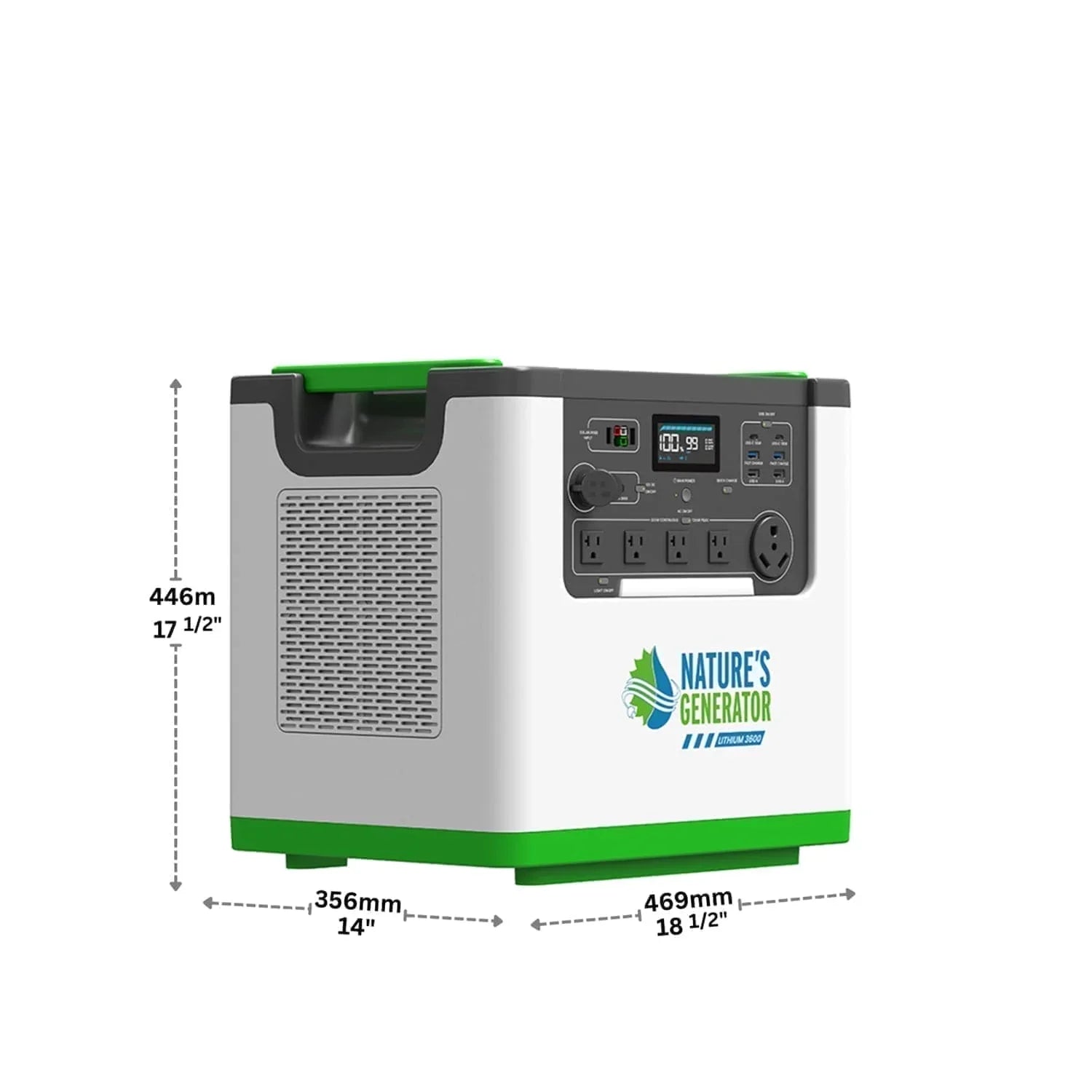 Nature's Generator Lithium 3600 Solar Generator and Transfer Switch - Green Vista Living