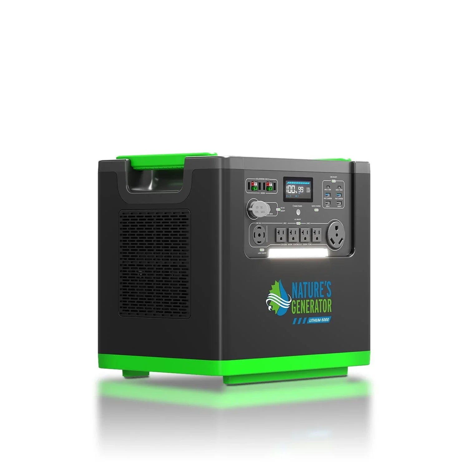Nature's Generator Lithium 6000 with Solar Panel - Green Vista Living