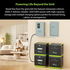 Nature's Generator Lithium 6000 with Solar Panel - Green Vista Living