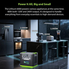 Nature's Generator Lithium 6000 and Transfer Switch - Green Vista Living