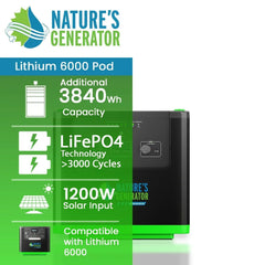 Nature's Generator Lithium 6000 Power Pod - Green Vista Living